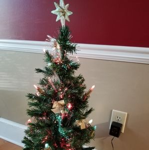 40" Fiber Optics Rotating changing color Christmas